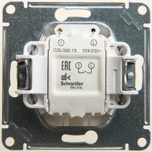 Выключатель одноклавишный, с подсветкой, схема 1а перламутр в рамку GSL000613 Systeme Electric - 3