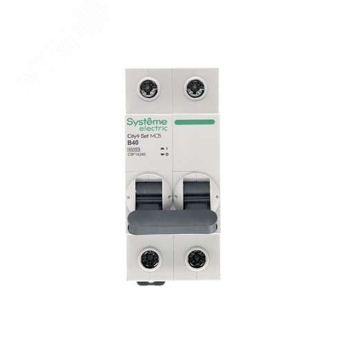 Выключатель автоматический двухполюсный 40А B 4.5kA 230В City9 Set - фото 5