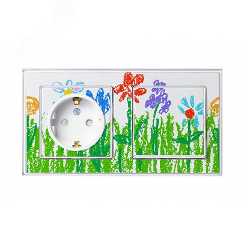 Выключатель одноклавишный ATLASDESIGN Art схема 1 10АХ механизм с возможностью установки            персонального изображения под клавишу - фото 7