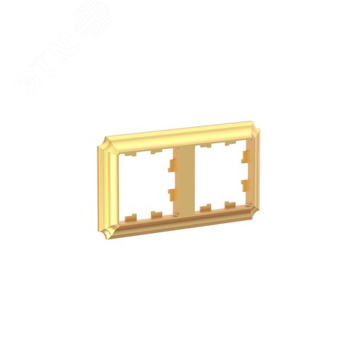 ATLASDESIGN ANTIQUE 2-постовая рамка, универсальная, ЗОЛОТО - фото 3