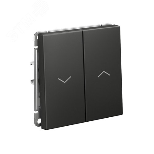 ARTGALLERY 2-клавишный выключатель для жалюзи, 2х сх.4, 10А, механизм, базальт - фото 2