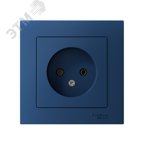 ATLASDESIGN РОЗЕТКА без заземления, 16А, в сборе, АКВАМАРИН - фото 3