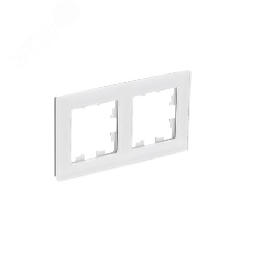 Изображение товара ATLASDESIGN NATURE 2-постовая РАМКА, НАТУРАЛЬНОЕ СТЕКЛО, БЕЛЫЙ (шт)