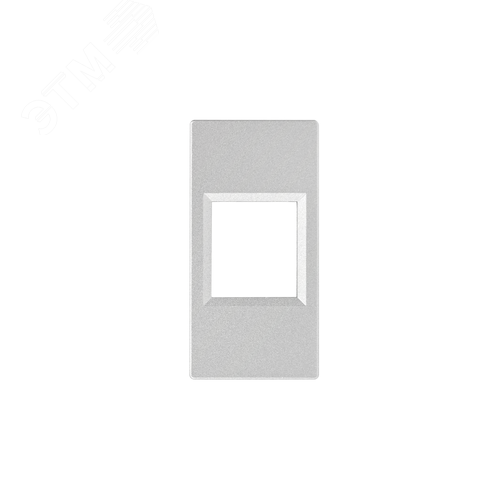 Лицевая плата W45 1мод (45х22.5) 1xKeystone алюминий - фото 1