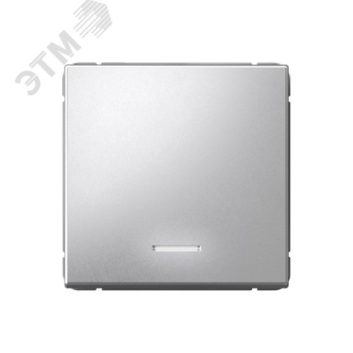 ARTGALLERY 1-клавишный ВЫКЛЮЧАТЕЛЬ КНОПОЧНЫЙ с подсв., 10А, механизм, АЛЮМИНИЙ - фото 1