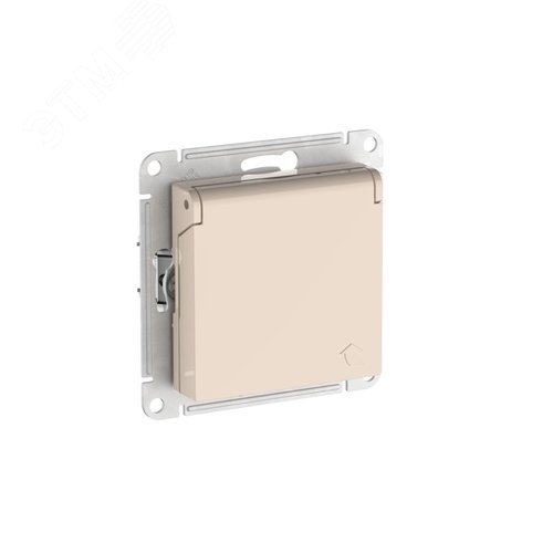Изображение товара ATLASDESIGN РОЗЕТКА с заземлением со штораками с крышкой, 16А,IP20,мех., быстрозажимные клеммы, БЕЖЕВЫЙ (шт)