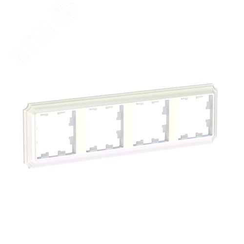 ATLASDESIGN ANTIQUE 4-постовая рамка, универсальная, ЖЕМЧУГ - фото 3