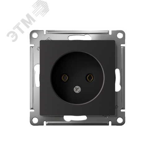 Розетка ATLASDESIGN без заземления 16А механизм карбон - фото 2