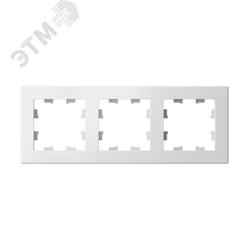 Рамка трехпостовая ATLASDESIGN универсальная белый - фото 2