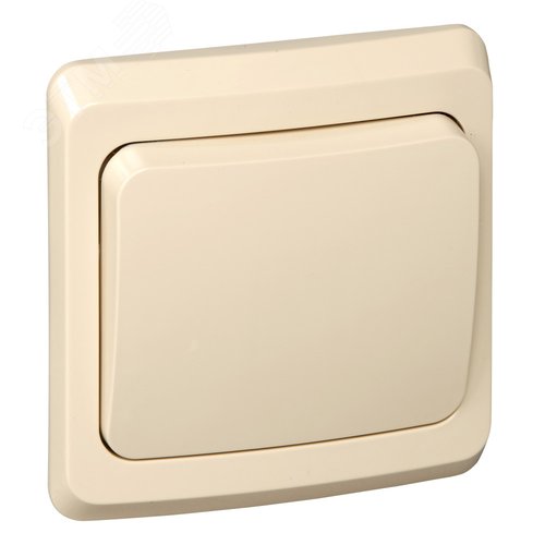 ЭТЮД Переключатель одноклавишный скрытый бежевый сх.6 - фото 1