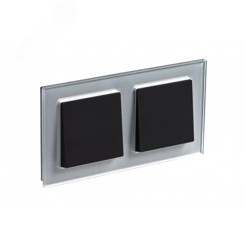 Рамка двухпостовая ATLASDESIGN NATURE, ОРГАНИЧЕСКОЕ СТЕКЛО АЛЮМИНИЙ - фото 4