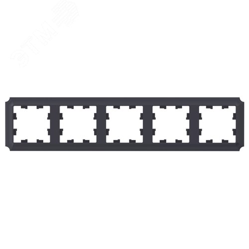 ATLASDESIGN ANTIQUE 5-постовая рамка, универсальная, КАРБОН - фото 1