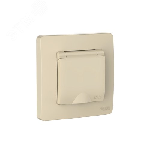 Изображение товара BLANCA С/У IP44 РОЗЕТКА с заземл. со шторк., с крышкой, 16А, 250В, БЕЖЕВЫЙ (шт)