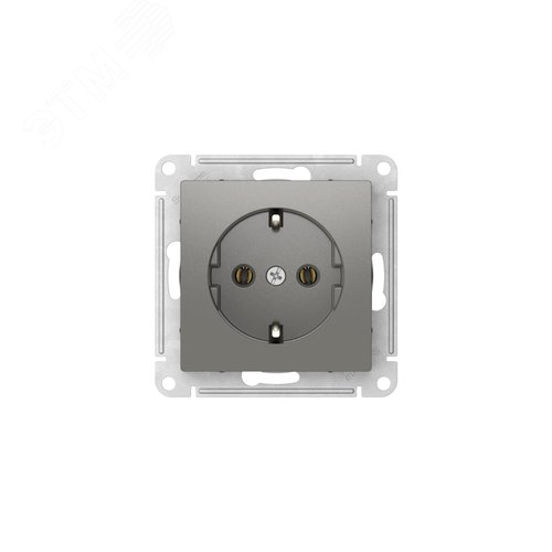 ATLASDESIGN РОЗЕТКА с заземлением, 16А, быстрозажимные клеммы, СТАЛЬ - фото 4