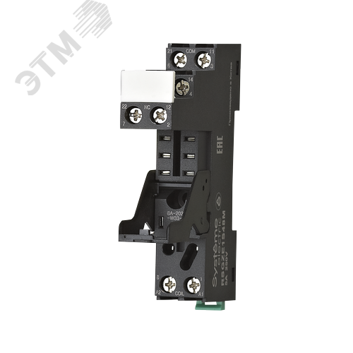 Разъем модульный 2СО для промежуточного реле 1СО скоба (без реле) - фото 1