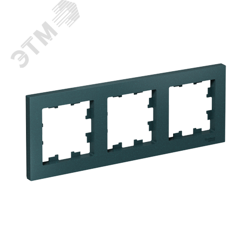 Рамка трехпостовая ATLASDESIGN универсальная изумруд - фото 1