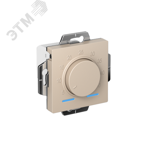 ATLASDESIGN ТЕРМОСТАТ электрон. теплого пола с датчиком, 10A, механизм, ПЕСОЧНЫЙ - фото 1