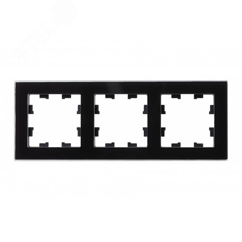 Рамка трехпостовая ATLASDESIGN NATURE, ОРГАНИЧЕСКОЕ СТЕКЛО ЧЕРНЫЙ - фото 3