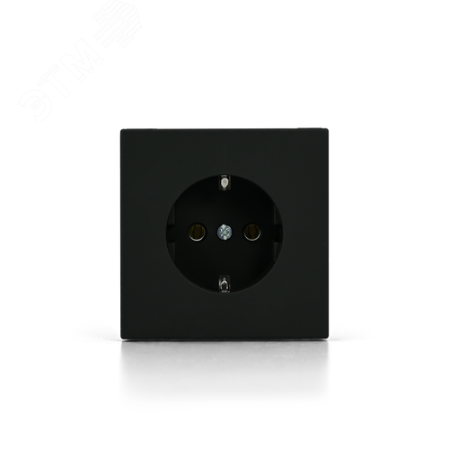 ARTGALLERY РОЗЕТКА с заземлением, 16А, механизм, быстрозажимные клеммы, карбон - фото 3