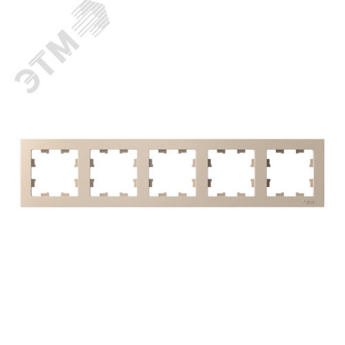 ATLASDESIGN рамка пятипостовая, универсальная, ПЕСОЧНЫЙ - фото 2