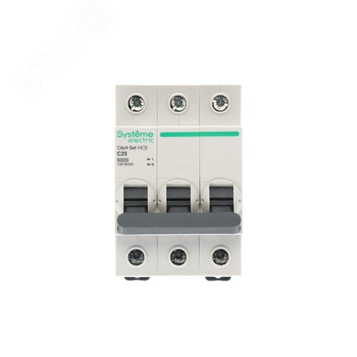 Выключатель автоматический трехполюсный (АВ) С 25А 3P 6kA 400В City9 Set - фото 4