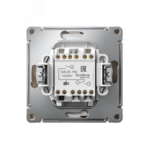 ARTGALLERY 2-клавишный ВЫКЛЮЧАТЕЛЬ ДЛЯ ЖАЛЮЗИ, 2х сх.4, 10А, механизм, быстрозажимные клеммы, ПЕСОЧНЫЙ - фото 2