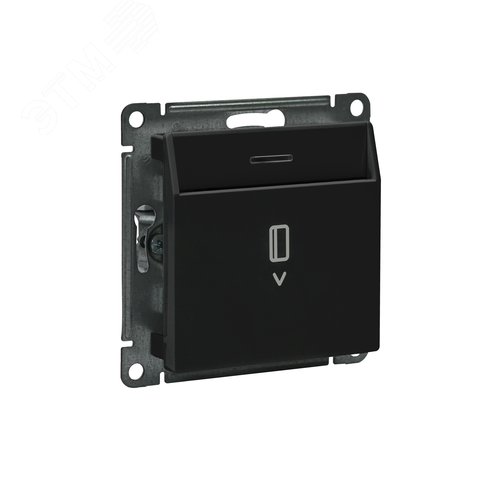 ATLASDESIGN ВЫКЛЮЧАТЕЛЬ карточный с подсветкой, 10А, без задержки отключения, механизм, КАРБОН - фото 11