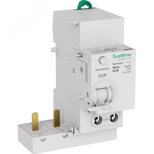 Изображение товара Блок дифференциального тока (ВДТ) 25A 2P 30мА Тип-AC 230В Systeme9 (шт)