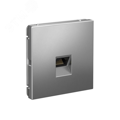 ARTGALLERY РОЗЕТКА компьютерная RJ45, кат. 5е, механизм, СТАЛЬ - фото 2