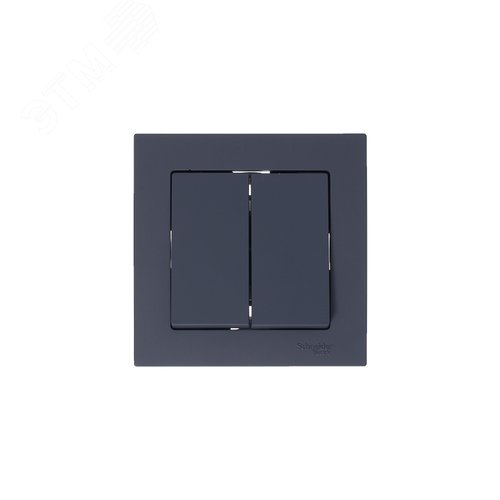 Выключатель двухклавишный ATLASDESIGN схема 5 10АХ механизм грифель - фото 7