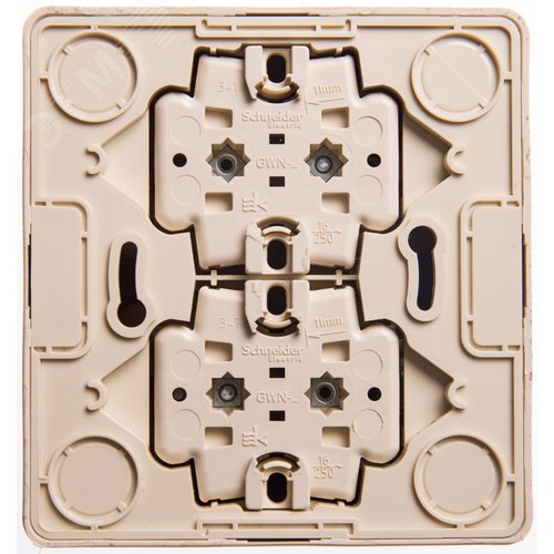 ЭТЮД Розетка четырехместная наружная с заземлением со шторками 16А 250B сосна - фото 2