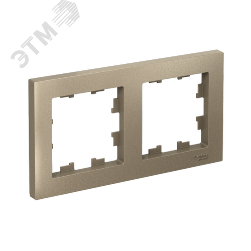 Изображение товара Рамка двухпостовая ATLASDESIGN универсальная шампань (шт)