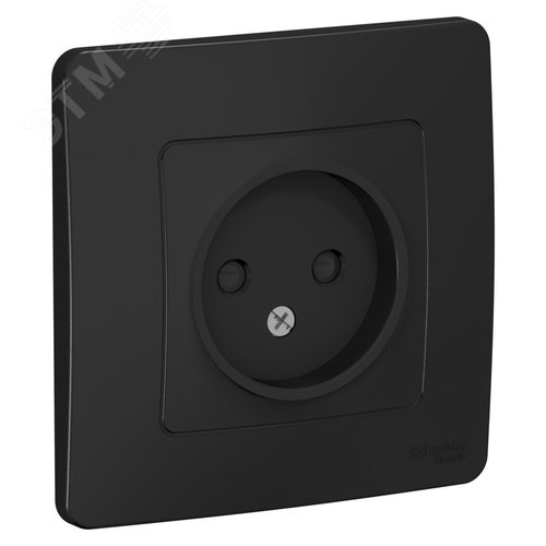 BLANCA скрытой установки розетка без заземления со шторками, 16А, 250В, антрацит - фото 3