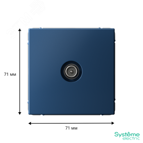 ARTGALLERY TV ТВ розетка проходная 4DB, механизм, аквамарин - фото 9