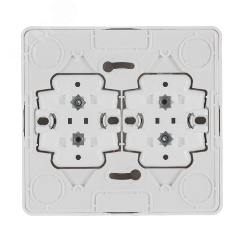 ЭТЮД Розетка четырехместная наружная с заземлением со шторками 16А 250B белая - фото 3