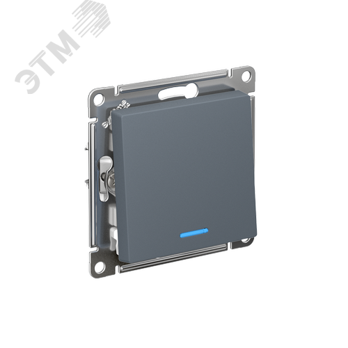 Изображение товара Выключатель одноклавишный ATLASDESIGN с подсветкой схема 1а 10АХ механизм грифель (шт)