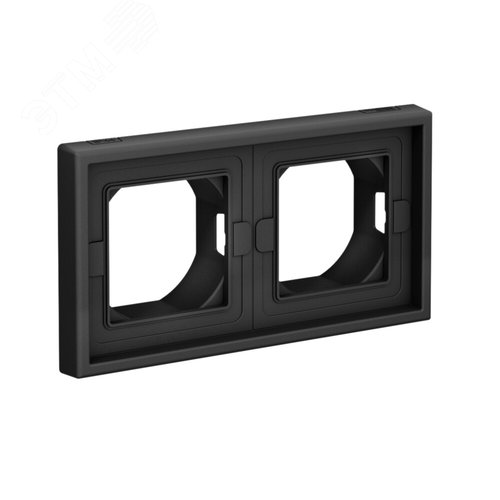 ARTGALLERY рамка 2-постовая IP44,  карбон - фото 2