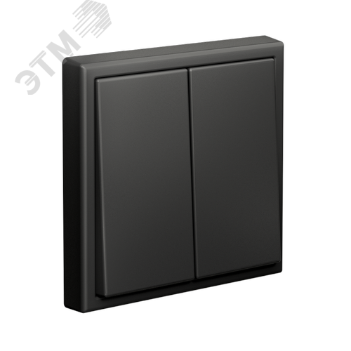 ARTGALLERY 2-клавишный ВЫКЛЮЧАТЕЛЬ КНОПОЧНЫЙ, 10АХ, механизм, быстрозажимные клеммы, БАЗАЛЬТ - фото 7