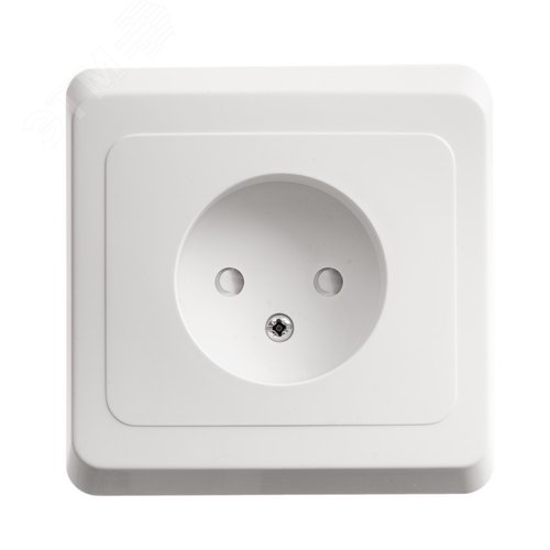 ЭТЮД Розетка скрытая без заземления со шторками белая - фото 4