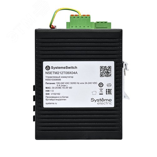 Коммутатор промышленный управляемый Ethernet L2, 8x10/100/1000BaseT, 4x100/1000BaseX SFP - фото 3