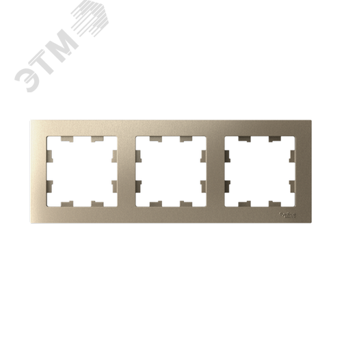 Рамка трехпостовая ATLASDESIGN универсальная шампань - фото 2