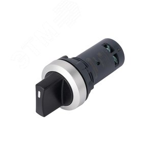 Изображение товара Переключатель SB7 моноблочный 22 мм 2 позиции с фиксацией, металл, 1НО+1НЗ, IP65 (шт)