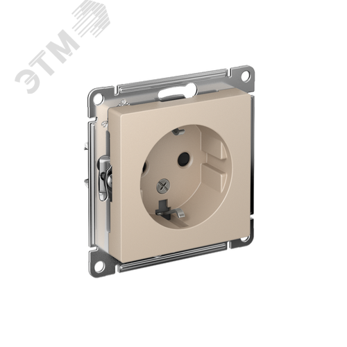 Изображение товара ATLASDESIGN РОЗЕТКА с заземлением со шторками, 16А, механизм, ПЕСОЧНЫЙ (шт)