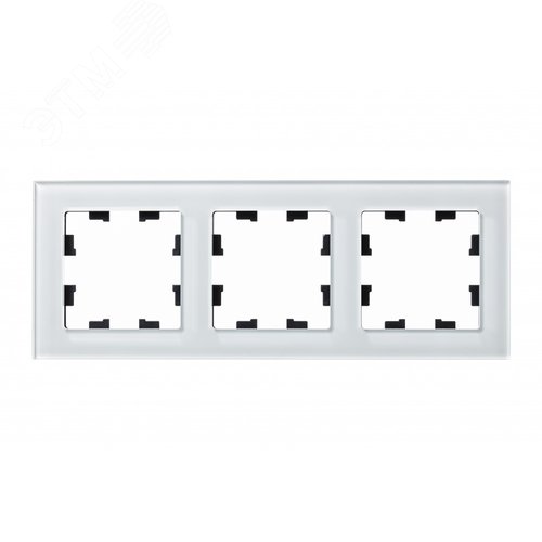 Рамка трехпостовая ATLASDESIGN NATURE, ОРГАНИЧЕСКОЕ СТЕКЛО БЕЛЫЙ - фото 3