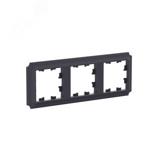 ATLASDESIGN ANTIQUE 3-постовая рамка, универсальная, КАРБОН - фото 3