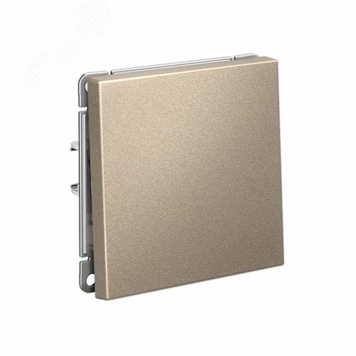 ARTGALLERY 1-клавишный выключатель кнопочный, 10А, механизм, шампань - фото 2