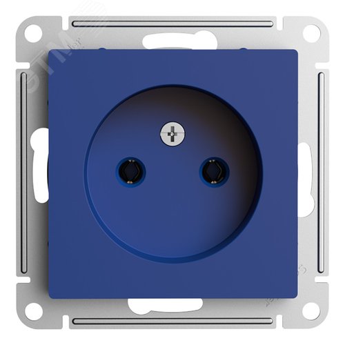 ATLASDESIGN РОЗЕТКА без заземления без шторок, 16А, механизм, АКВАМАРИН - фото 2