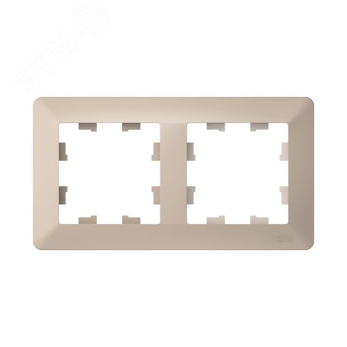 ATLASDESIGN AIR 2-постовая РАМКА, ПЕСОЧНЫЙ/дымчатый белый - фото 1