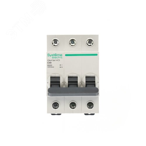 Выключатель автоматический трехполюсный (АВ) С 40А 3P 6kA 400В City9 Set - фото 3