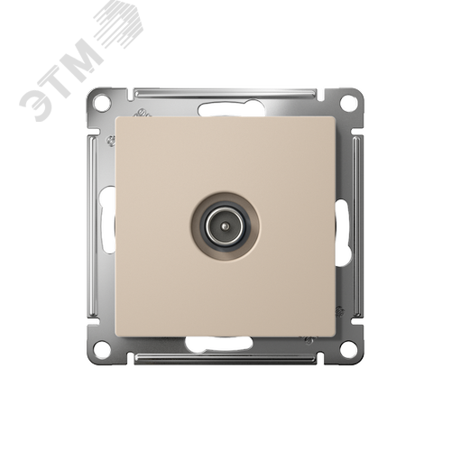 ATLASDESIGN TV РОЗЕТКА проходная 4DB, механизм, ПЕСОЧНЫЙ - фото 2